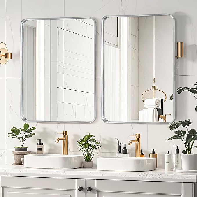 Fabuday Bathroom Mirror Silver 30x40 Inch - Image 4