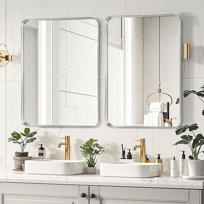 Fabuday Bathroom Mirror Silver 30x40 Inch - Image 4