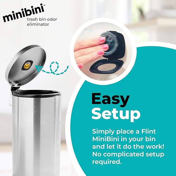 Flint MiniBini Odor Eliminating Device, 30 Day Kitchen, and Garbage Can - Image 3