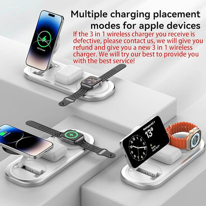 3 in 1 Fast Wireless Charger Stand - Image 3