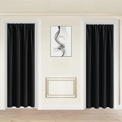 JIUZHEN Blackout Doorway Curtains 80 inch Length by JIUZHEN