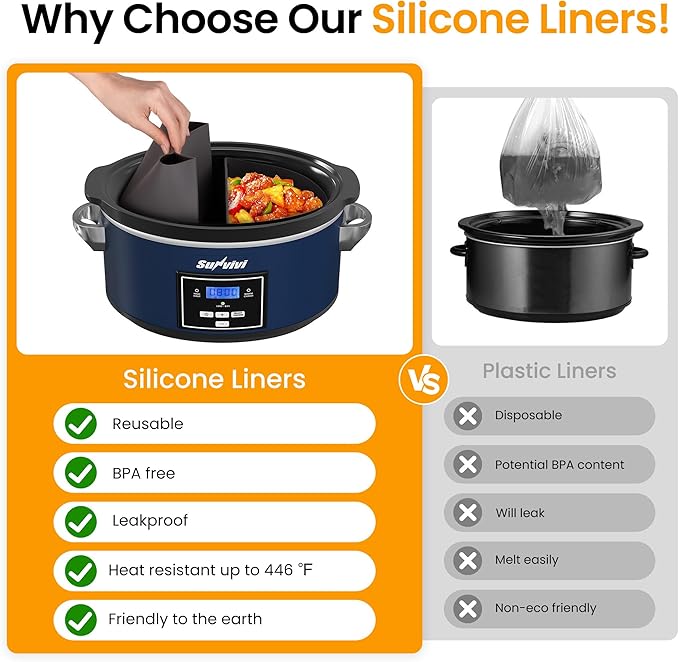 Sunvivi 6 Quart Programmable Slow Cooker - Image 7