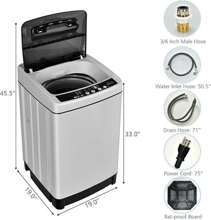 Giantex Full Automatic Washing Machine, 2 in 1 Portable Laundry Washer 1.5Cu.Ft - Image 3