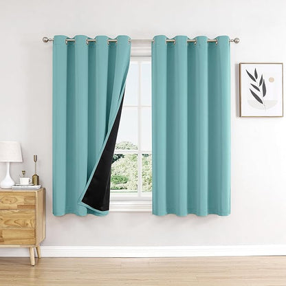 ChrisDowa 100% Blackout Curtains 63 inch Long by ChrisDowa
