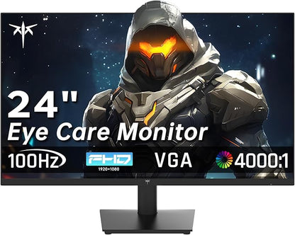 KTC 24 Inch FHD 1080P 100Hz Computer Monitor, VA Panel FreeSync PC Gaming by KTC