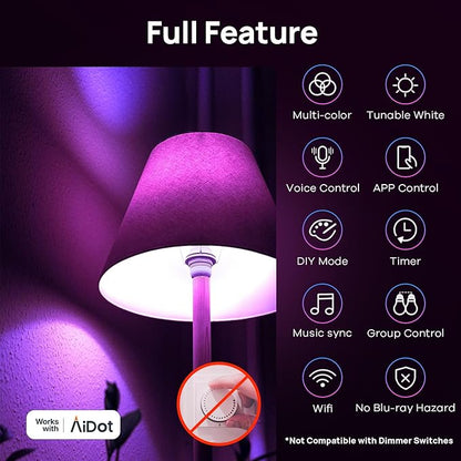 Linkind Matter Smart Light Bulb, WiFi Smart Bulbs, Work - Image 8