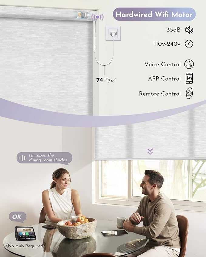 Graywind Motorized Light Filtering Shades Compatible - Image 3