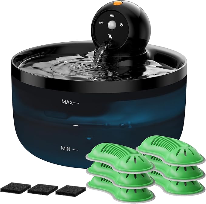 Battery Operated Cat Water Fountain: GOOIFUN Cat Fountain - 88oz/2.6L Cats by GOOIFUN
