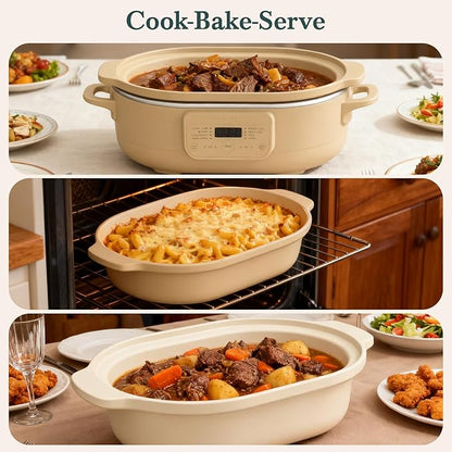 MAGNIFIQUE 4 Quart Programmable Casserole Slow Cooker, 8-in-1 Multi Cooker - Image 5