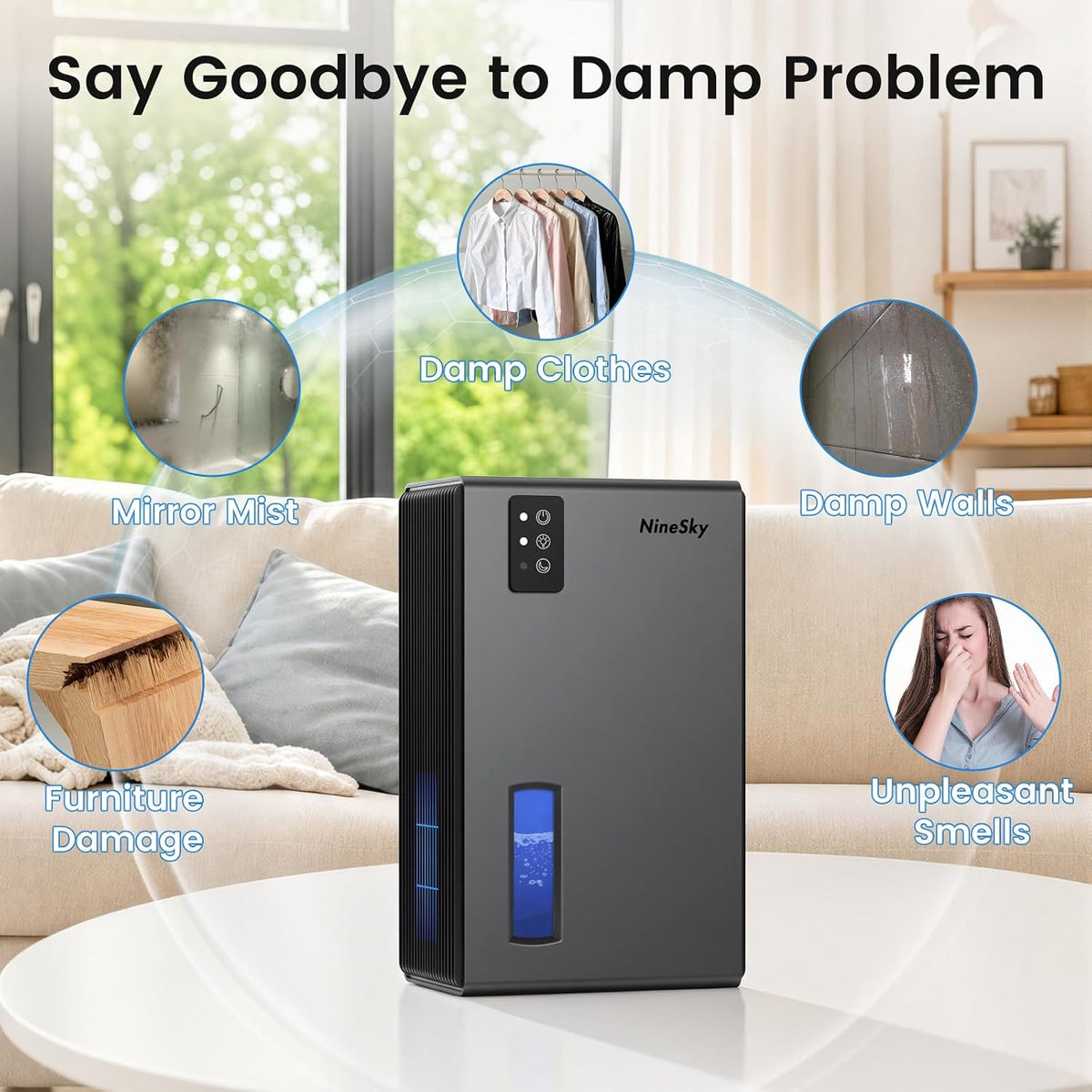 dehumidifiers for home, 1000 sq ft dehumidifier with, side view