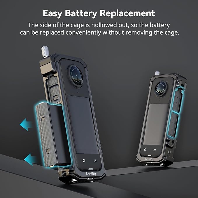 SMALLRIG Cage for Insta360 X4, Aluminum Protective Case for Insta 360 X4 - Image 3