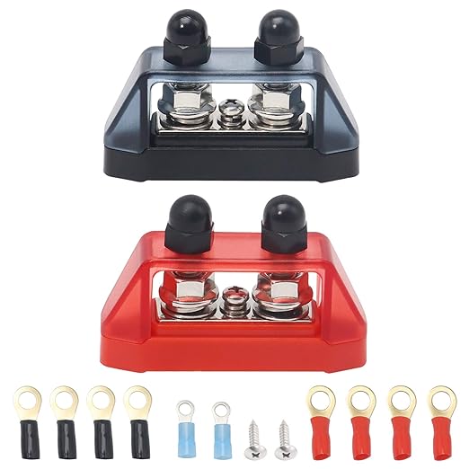 Recoil S2P-516 Busbar Dual 5/16” Studs and #8 Screw Terminal Power Distribution - Image 2