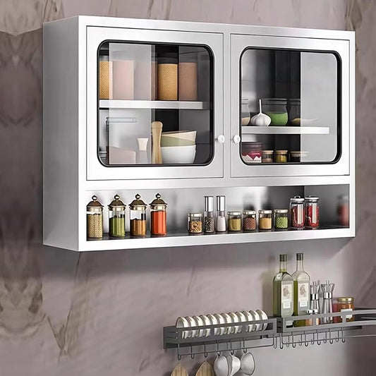 ZZV Kitchen Wall Cabinet, Stainless Steel Wall Mounted Cabinet by ZZV