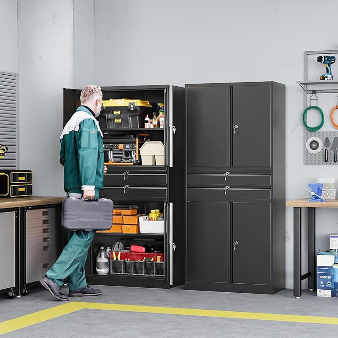 Letaya Metal Garage Storage Cabinet - Image 2