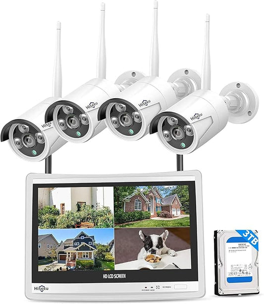 Hiseeu Home Security System, 2.4G/5G Wireless WiFi Pro, 4K NVR by Hiseeu