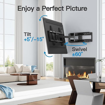 PERLESMITH Full Motion TV Wall Mount - Image 5
