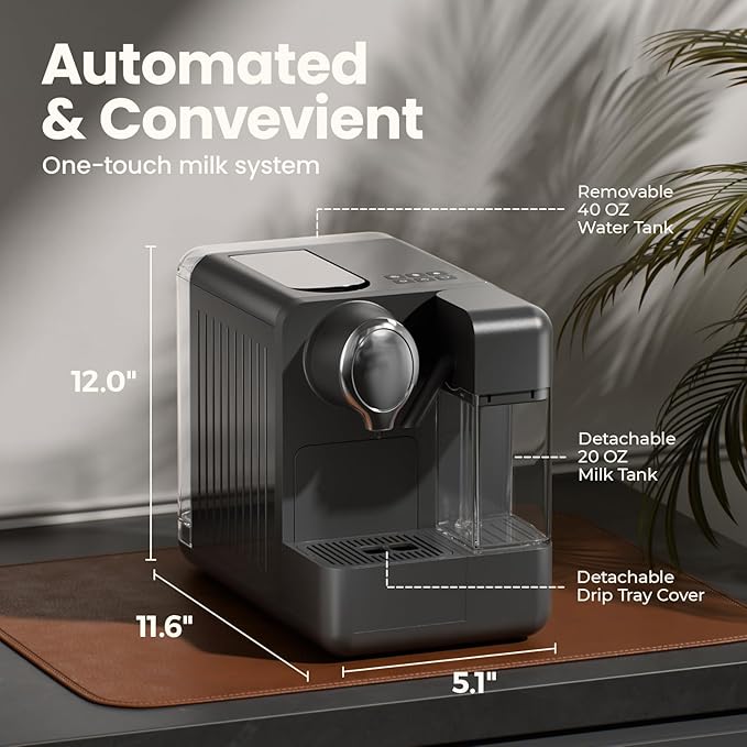 Espresso Machine with Integrated Automatic Milk Frother - Image 6