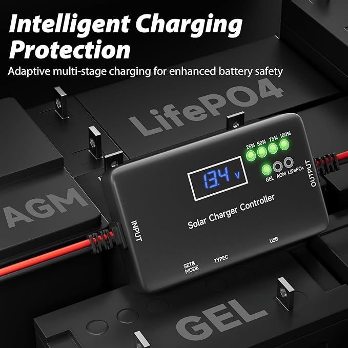 Solar Charge Controller 12V 20A, Solar Panel Charge Controller - Image 9