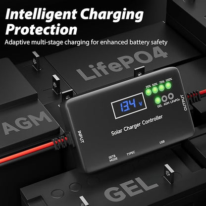Solar Charge Controller 12V 20A, Solar Panel Charge Controller - Image 9
