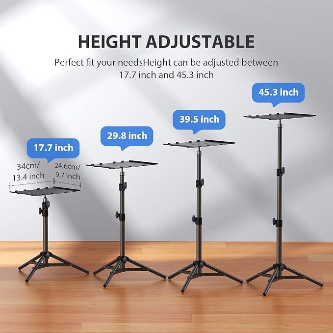LEORFI Projector Stand Tripod, Laptop Tripod Stand, Foldable Portable Projector - Image 4