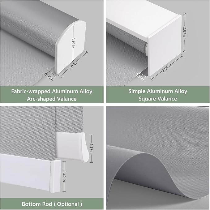Tipiace Motorized Blinds with Remote Window Roller Shade Wireless Rechargeable - Image 5