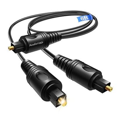 avedio links Digital Audio Splitter 1 in 2 Out 6ft, Toslink Digital Fiber Optic by avediolinks