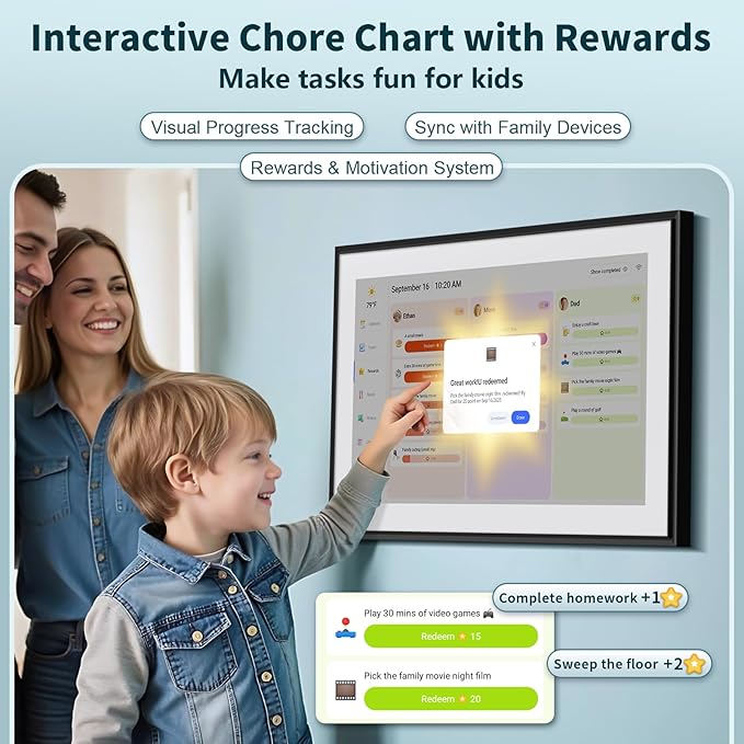 Canupdog 21.5 Inch Digital Calendar, WiFi Smart Electronic Calendar & Chore - Image 5