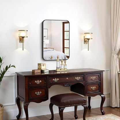 FORBATH Black Bathroom Mirror for Over Sink, Wall Mirror 16x24 Inch - Image 5