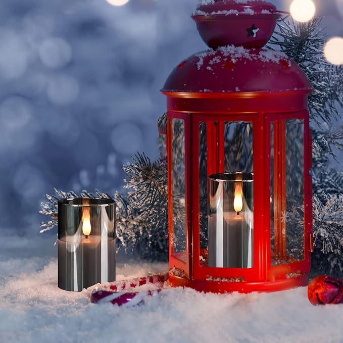 6Pack Glass Flickering Flameless Candles - Image 5
