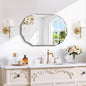 GLASHOM Beveled Edge Frameless Bathroom Mirror, Oval Wall Mirror by GLASHOM
