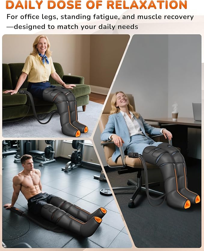 JZBRAIN Leg Massager with Heat and Compression : Foot and Calf Massager - Image 5