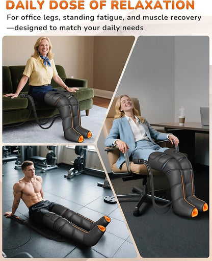 JZBRAIN Leg Massager with Heat and Compression : Foot and Calf Massager - Image 5