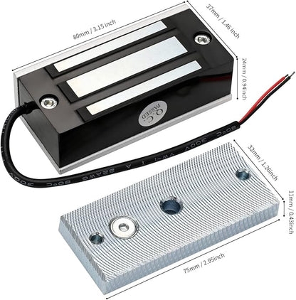 Electric Magnetic Lock 60KG 130LBS Holding Force Electromagnet Lock 12V Fail - Image 4