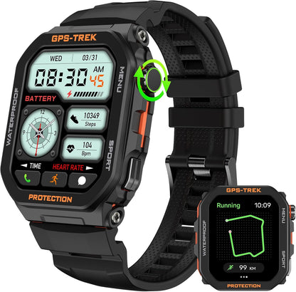 military smart watches for men built-in gps with, main product view