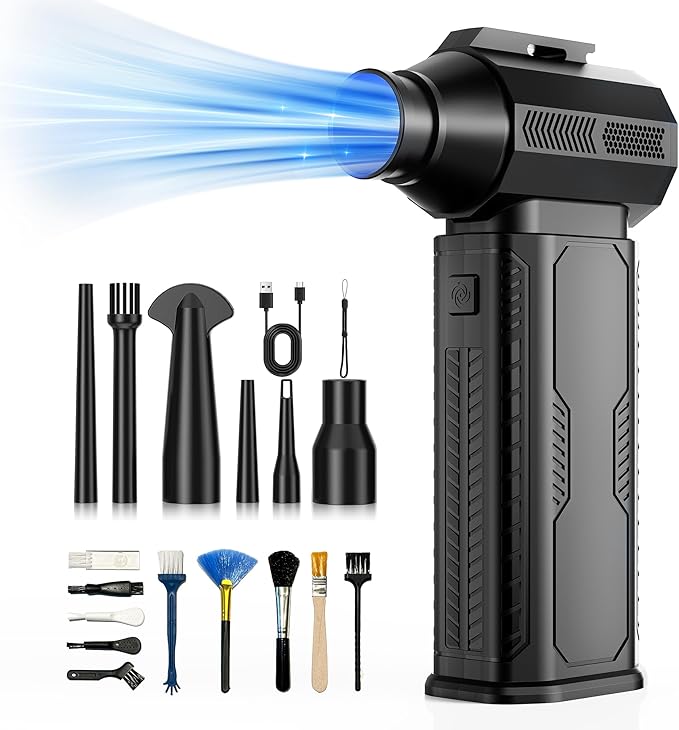 Compressed Air Duster, 000RPM Ultra-Powerful Cordless Electric Air Duster by Unknown