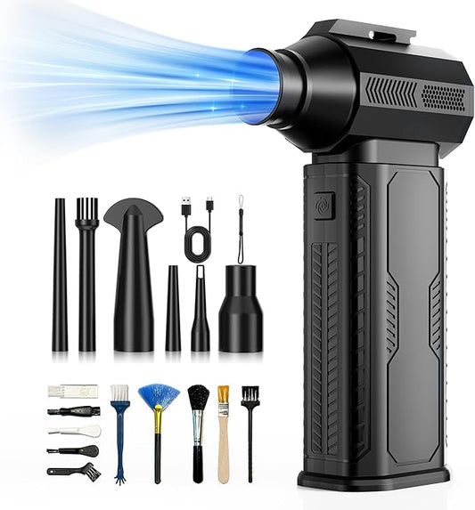 Compressed Air Duster, 000RPM Ultra-Powerful Cordless Electric Air Duster by Unknown