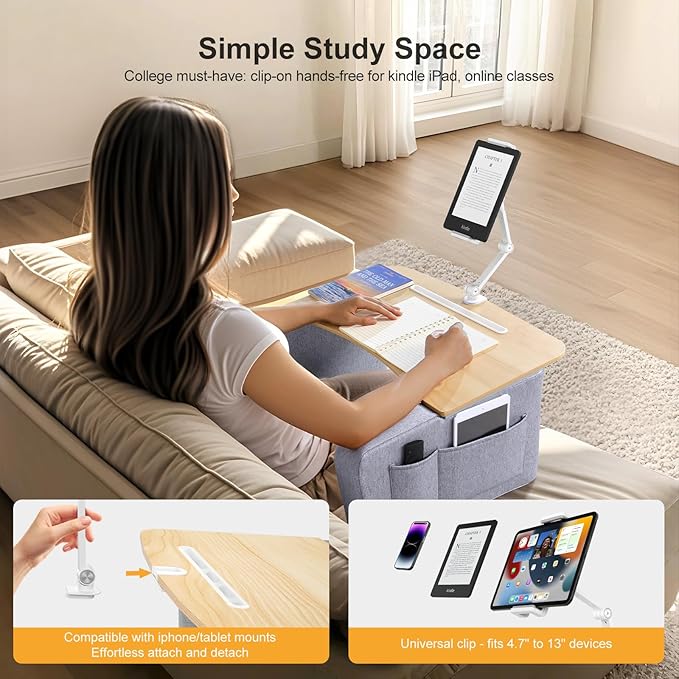 Lap Desk for Adults with Arm Rests, Ergonomic Laptop Pillow Stand for Bed - Image 6