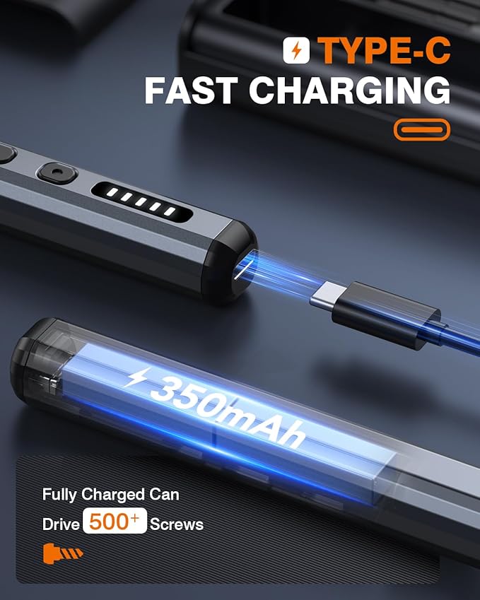 JOREST Mini Electric Screwdriver, Cordless Precision Screwdriver set - Image 6