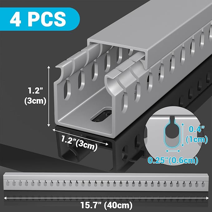 Open Slot Wire Duct Kit, 62.8" Server Rack Cable Management, Cable Management - Image 2