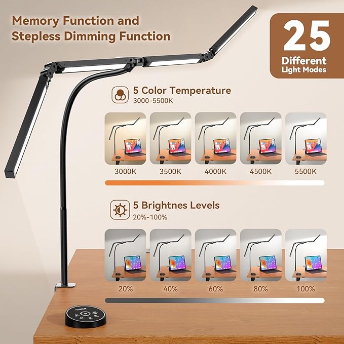 Pzloz Led Desk Lamps for Home Office - Image 6
