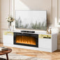 YISUFO 70" TV Stand with 36" Electric Fireplace, Large Modern Media by YISUFO
