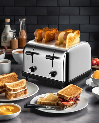 WantJoin Commercial 4-Slice Toaster, 1800W 225 Slices/Hour - Image 5