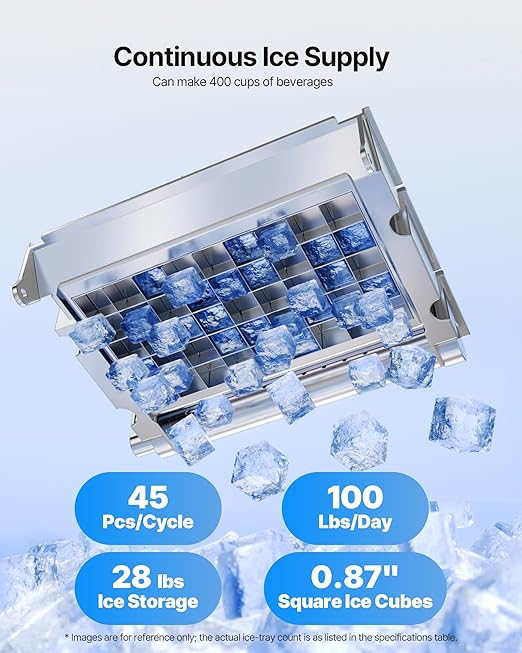 VEVOR Commercial Ice Maker Machine, 100 lbs/24h - Image 2
