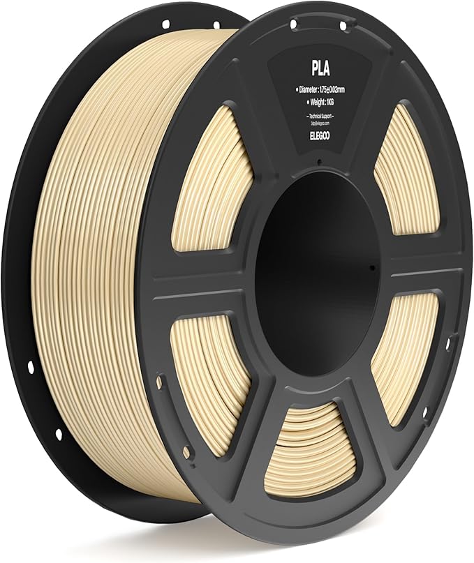 ELEGOO PLA Filament 1.75mm Beige 1KG, 3D Printer Filament Dimensional Accuracy by ELEGOO