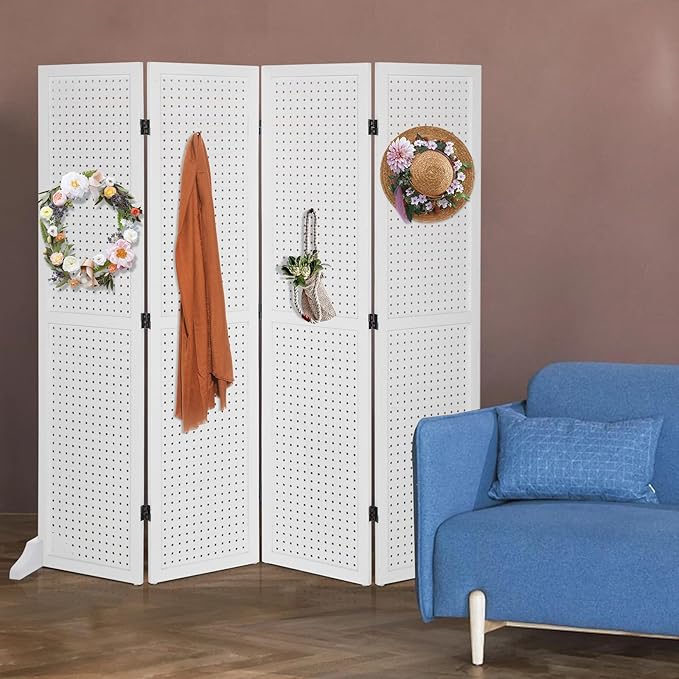 Bonnlo 4 Panel Pegboard Freestanding, 5 FT Portable Display Board Organizer - Image 7