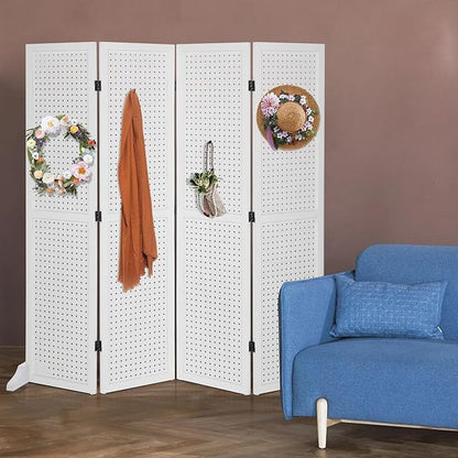 Bonnlo 4 Panel Pegboard Freestanding, 5 FT Portable Display Board Organizer - Image 7