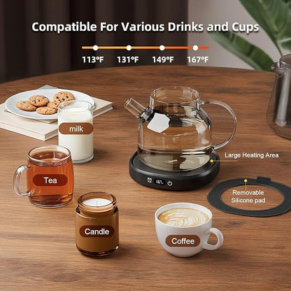 Coffee Mug Warmer & Awesome Mug Set, Smart Heated Electric Coffee Cup Warmer - Image 6