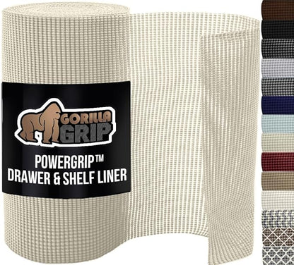 GORILLA GRIP powerGRIP Drawer Shelf and Cabinet Liner, Thick Strong Hold by GorillaGrip