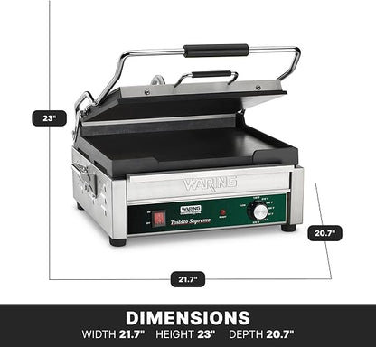 Waring Commercial WFG250 Tostato Supremo® Large Flat Toasting Grill, 5-15 Phase - Image 3