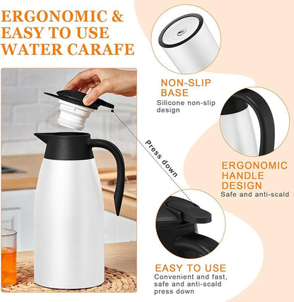 Norme 2 Pcs Thermal Coffee Carafe Insulated Stainless Steel Coffee Carafe - Image 3